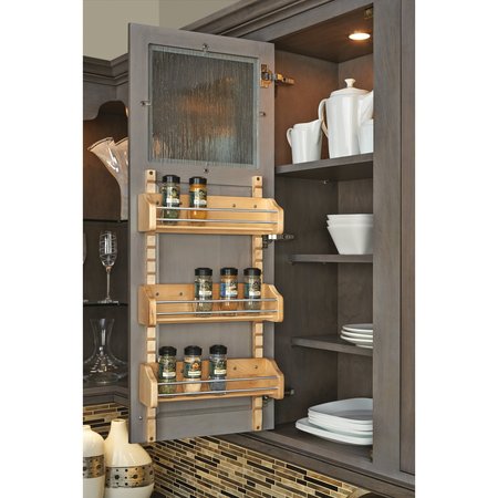 Rev-A-Shelf Rev-A-Shelf Wood Wall Cabinet Adjustable Spice Rack 4ASR-18